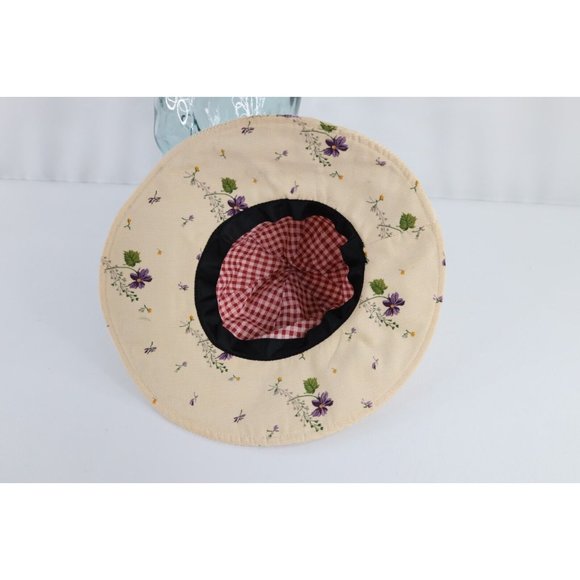 Vintage 90s Streetwear Distressed Floral Flower Corduroy Bucket Sun Hat Womens main image 8
